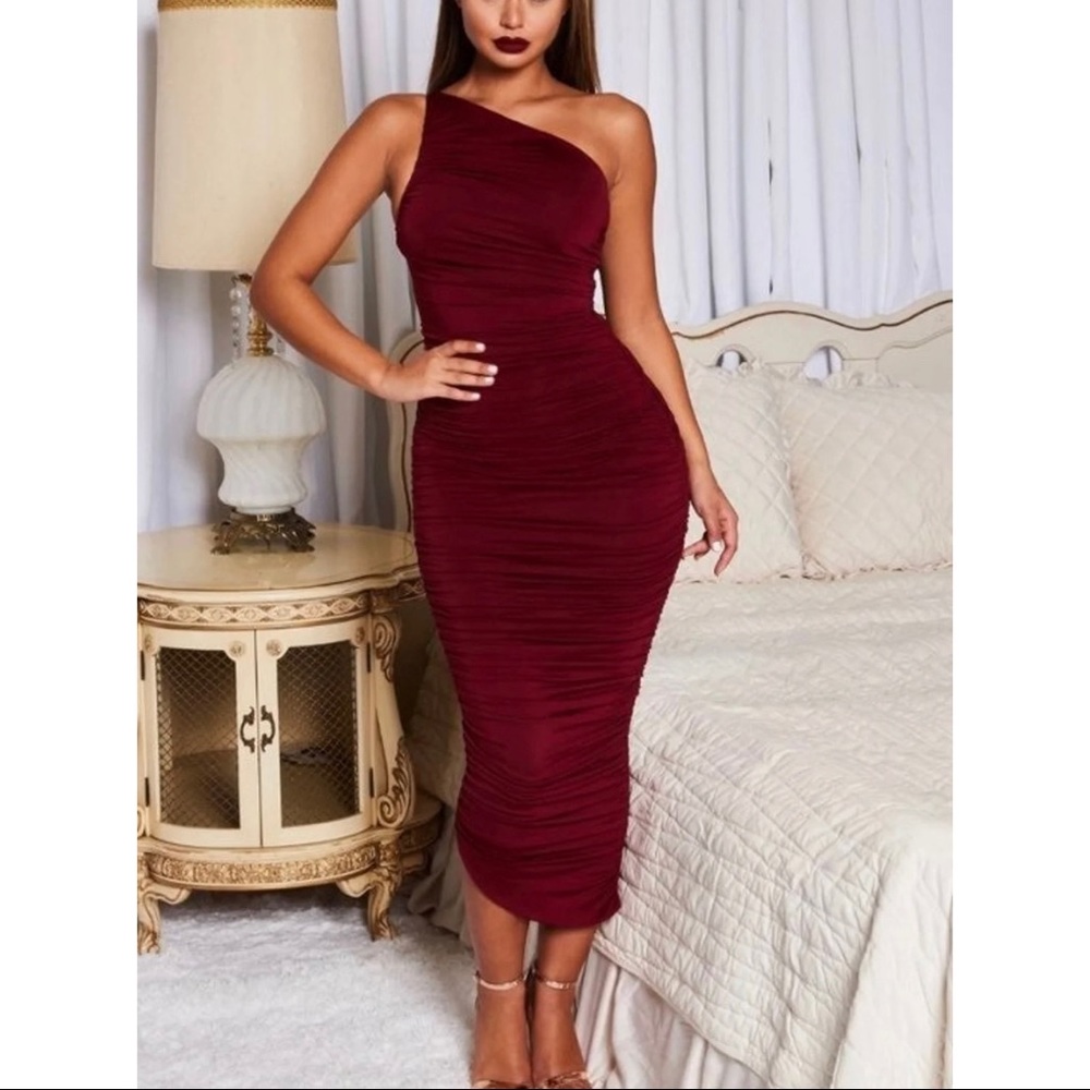 Oh Polly Burgundy Dress